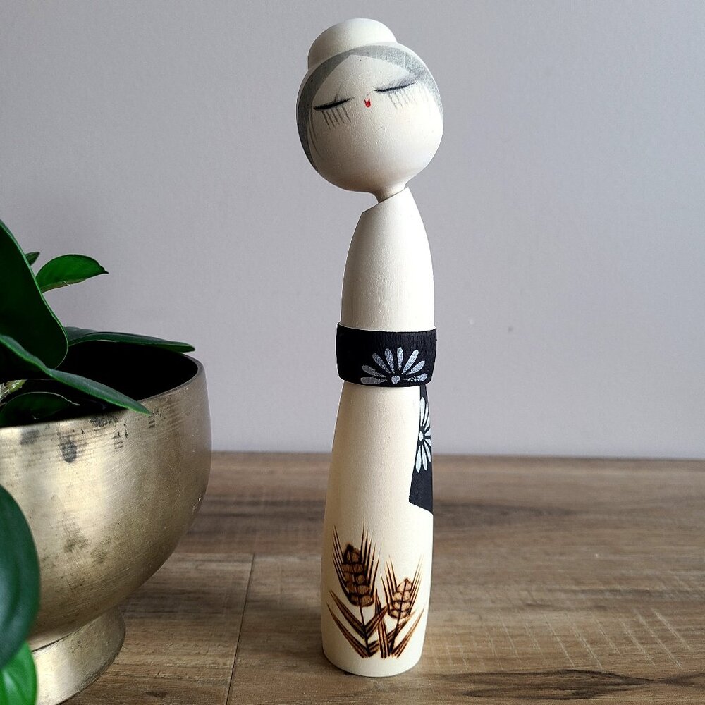 Traditional wooden Kokeshi doll.